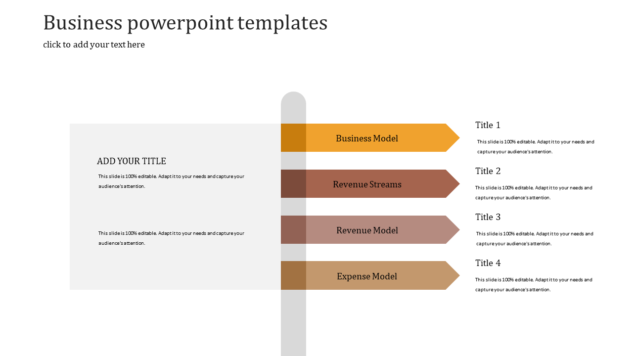 Business Powerpoint Templates in direction design	